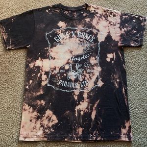 Guns N’ Roses Band Tee Shirt Bleach Tie Dyed Men’s women’s unisex vintage